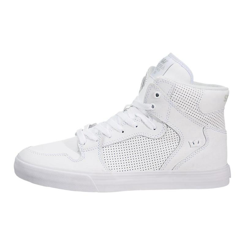 Buty Supra VAIDER - Sneakersy Wysokie Damskie - Białe (UCQM-74126)